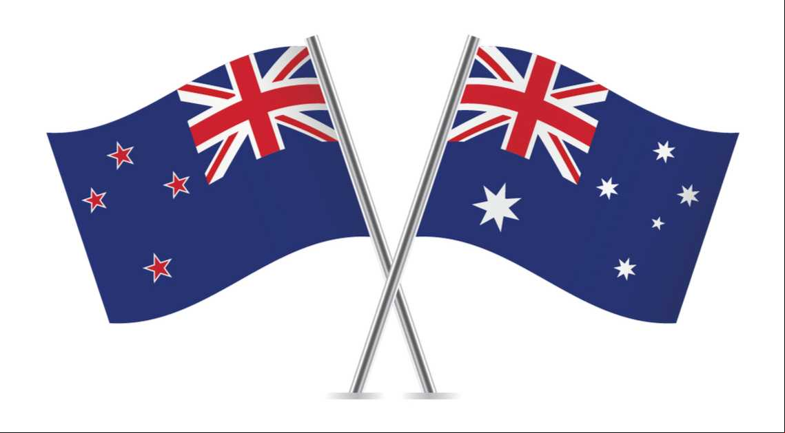 New Zealand and Austalian flags