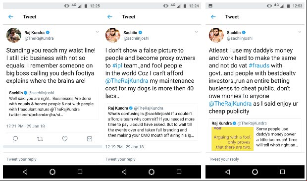 Twitter Sachiin Joshi and Raj Kundra